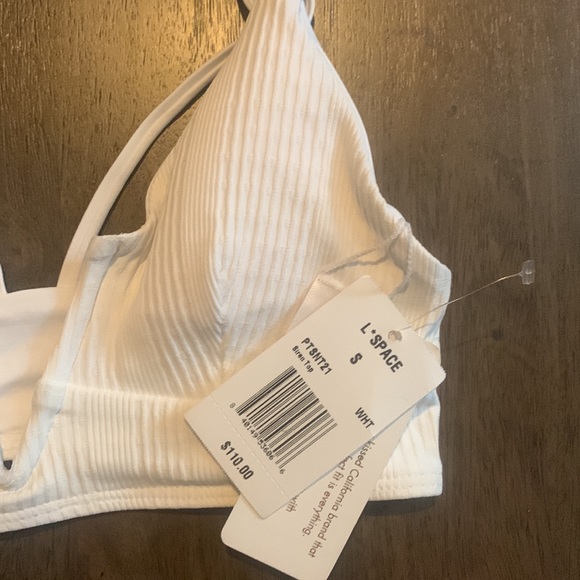NWT L*Space Women's Siren Bikini Top White - Picture 7 of 16